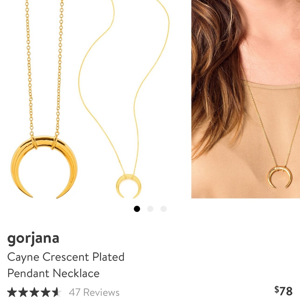 Gorjana Cayne Creasent Pendant Necklace
